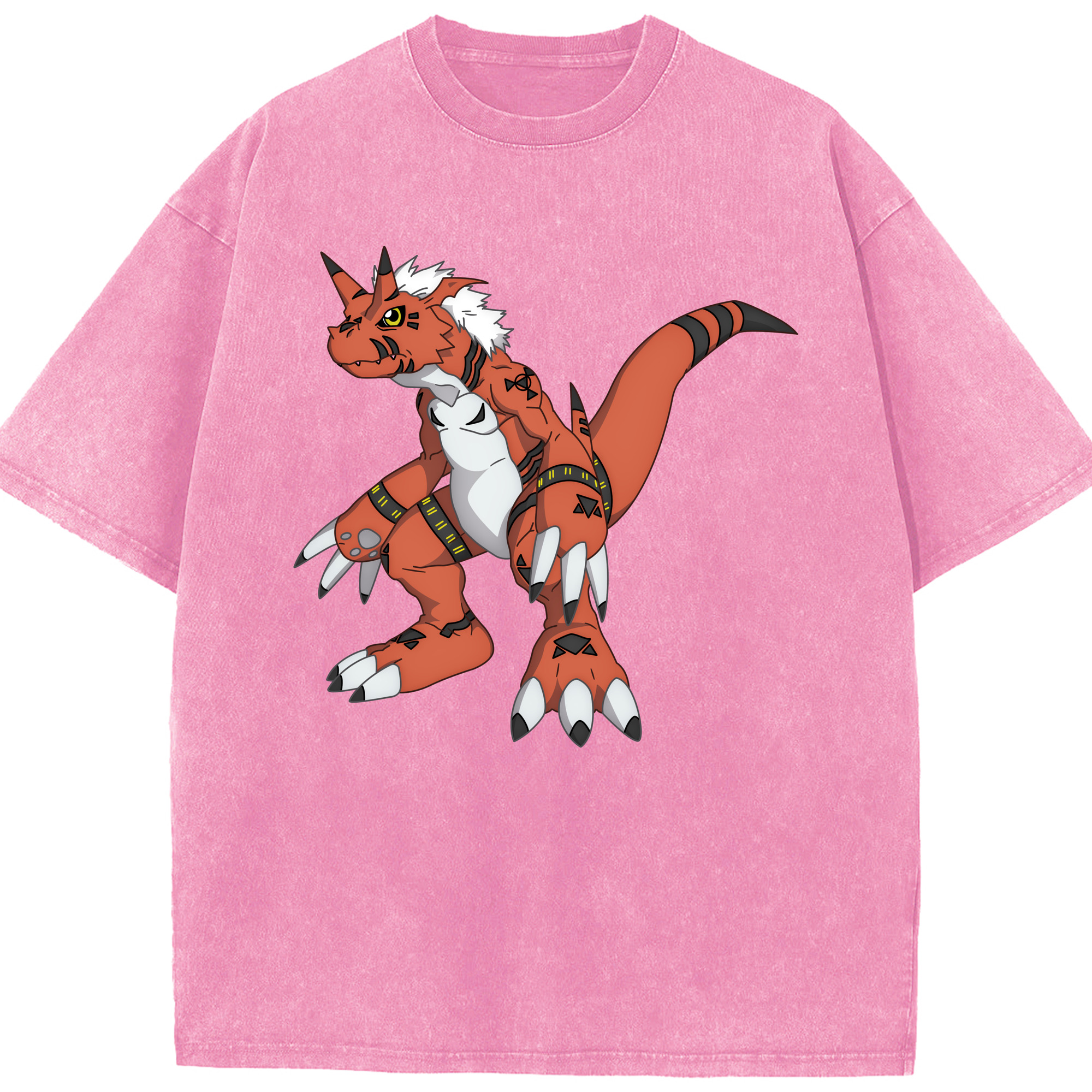 （画像用） Digimon デジタルモンスター/デジモン 綿100% ヴィンテージ風 半袖Tシャツ（フロントプリント）